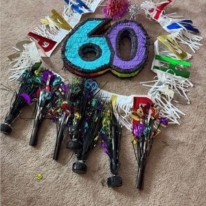 Colorful 60th Birthday Party Decoration Set